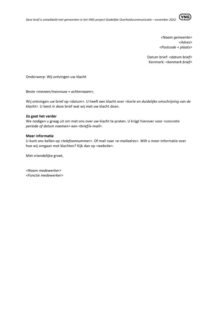 brief-ontvangstbevestiging-klacht-toolkit-taal